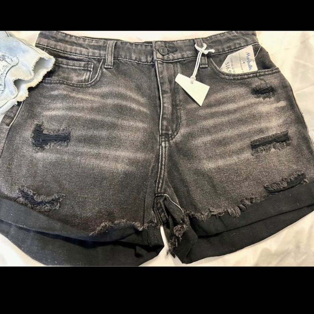 Ladies Black Denim Shorts